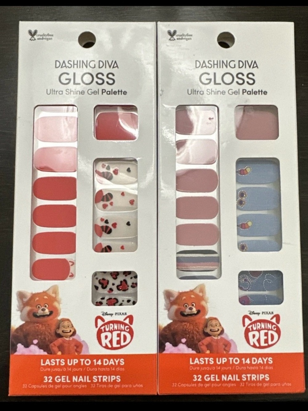 Dashing Diva GLOSS Ultra Shine Gel Palette Nail Strips - Pink & Blue Sets